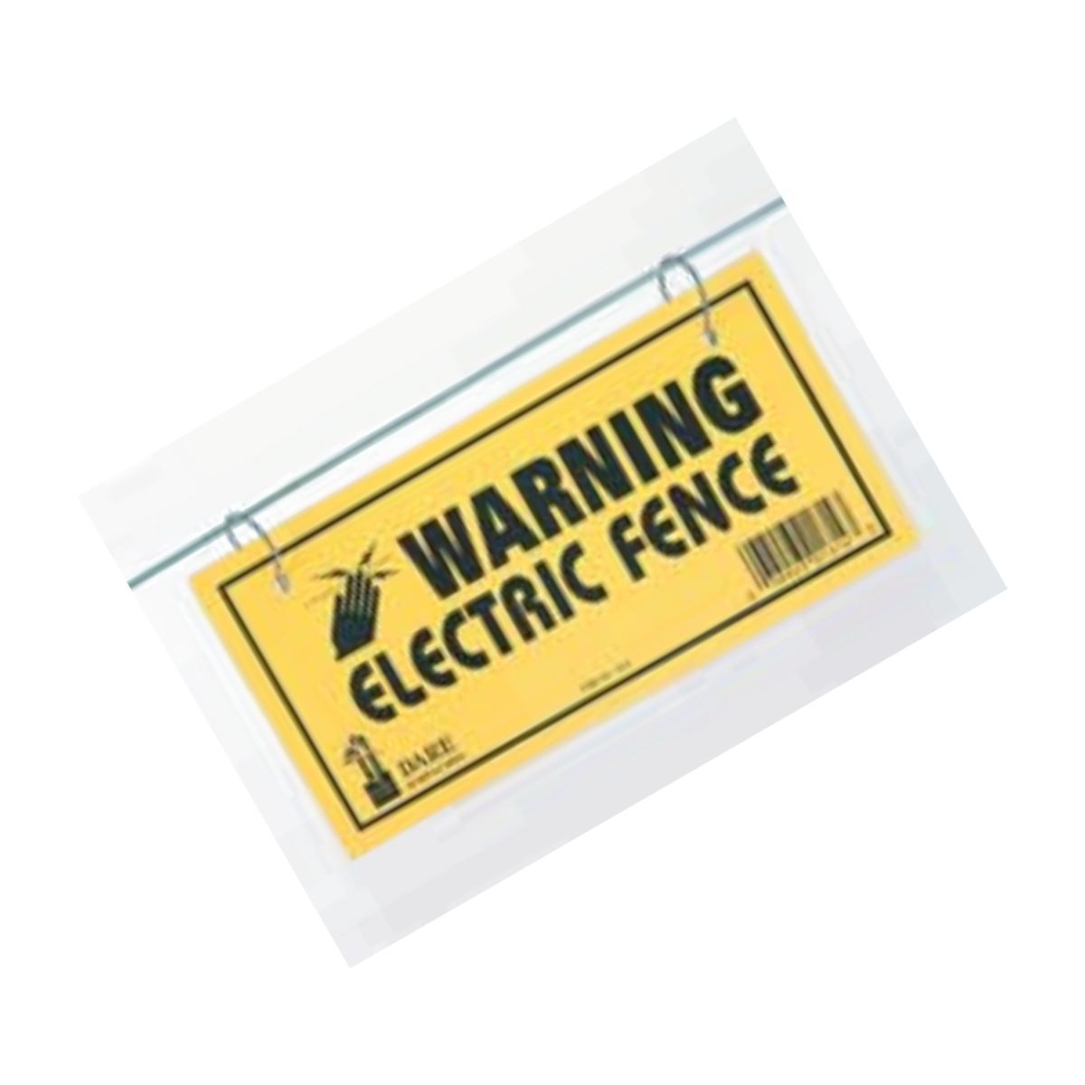 Picture of Dare Products Electric Fence Warning Sign 3 Yellow - 1614-3