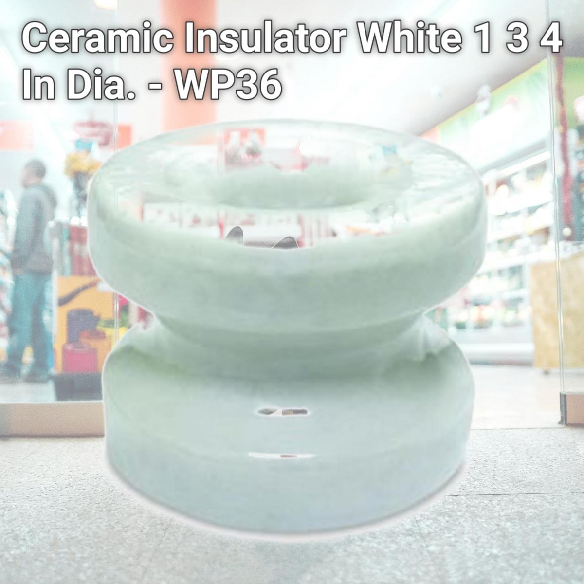 Picture of Zareba Ceramic Insulator White 1 3 4 In Dia. - WP36