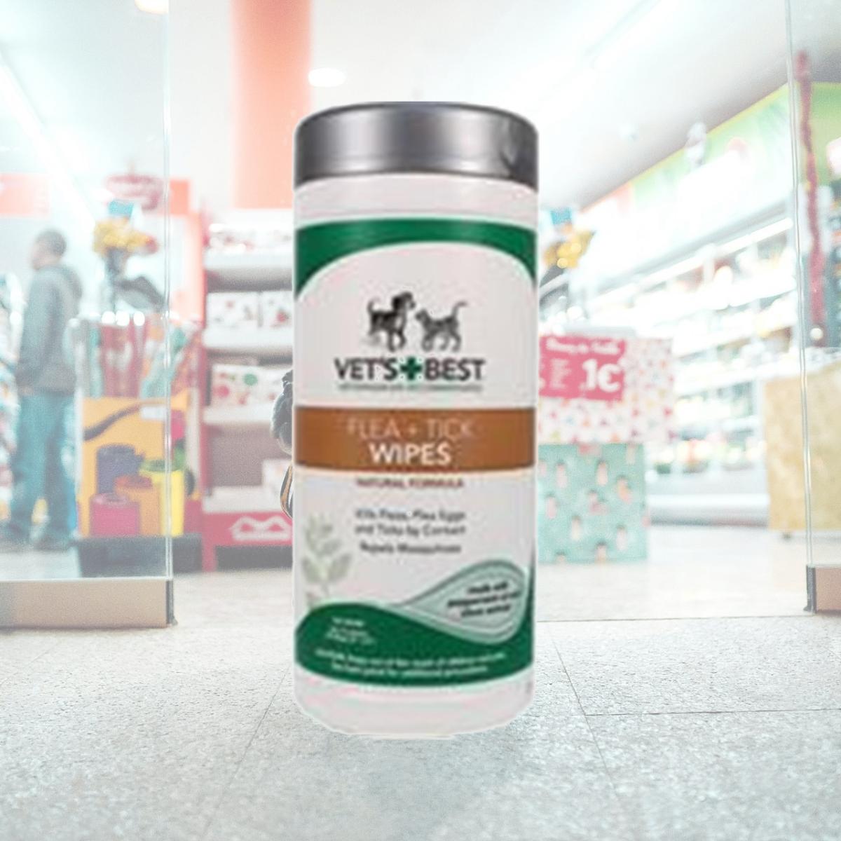 Picture of Bramton Company 210405 Vet S Plus Best Flea & Tick Wipes Dogs And Cats