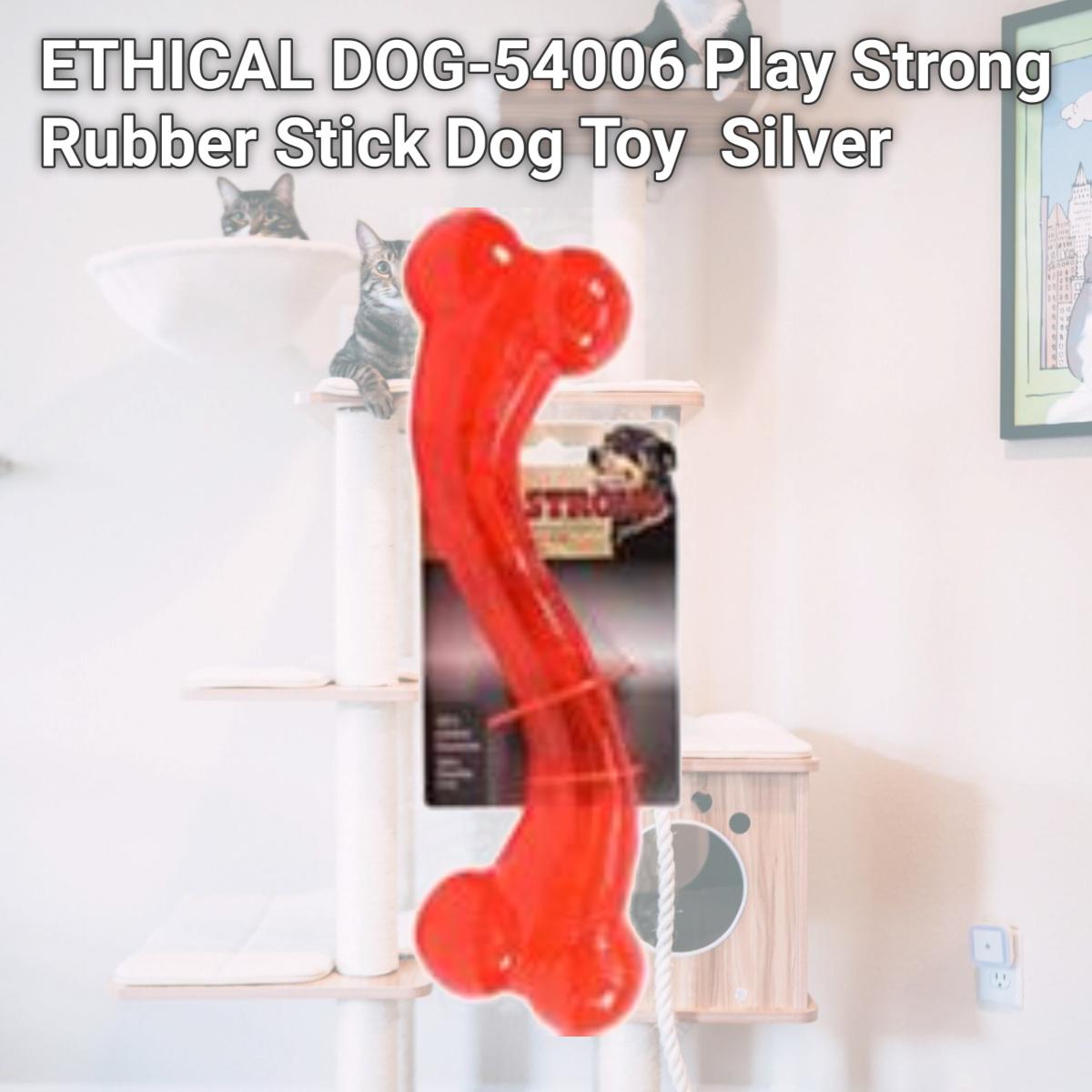 Picture of ETHICAL DOG-54006 Play Strong Rubber Stick Dog Toy  Silver