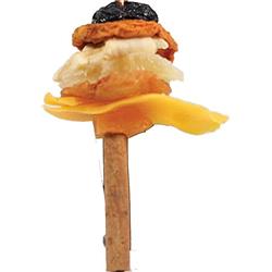 Picture of A&E Cage 001409 Happy Beaks Fruit on Cinnamon Skewer Bird Treat