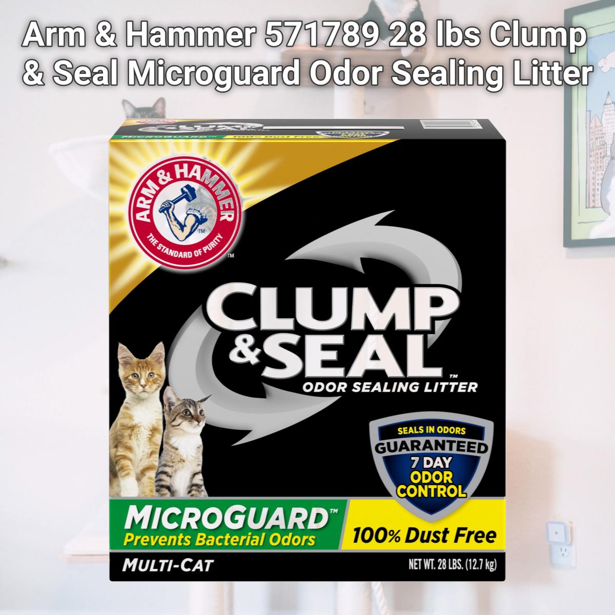 Picture of Arm & Hammer 571789 28 lbs Clump & Seal Microguard Odor Sealing Litter