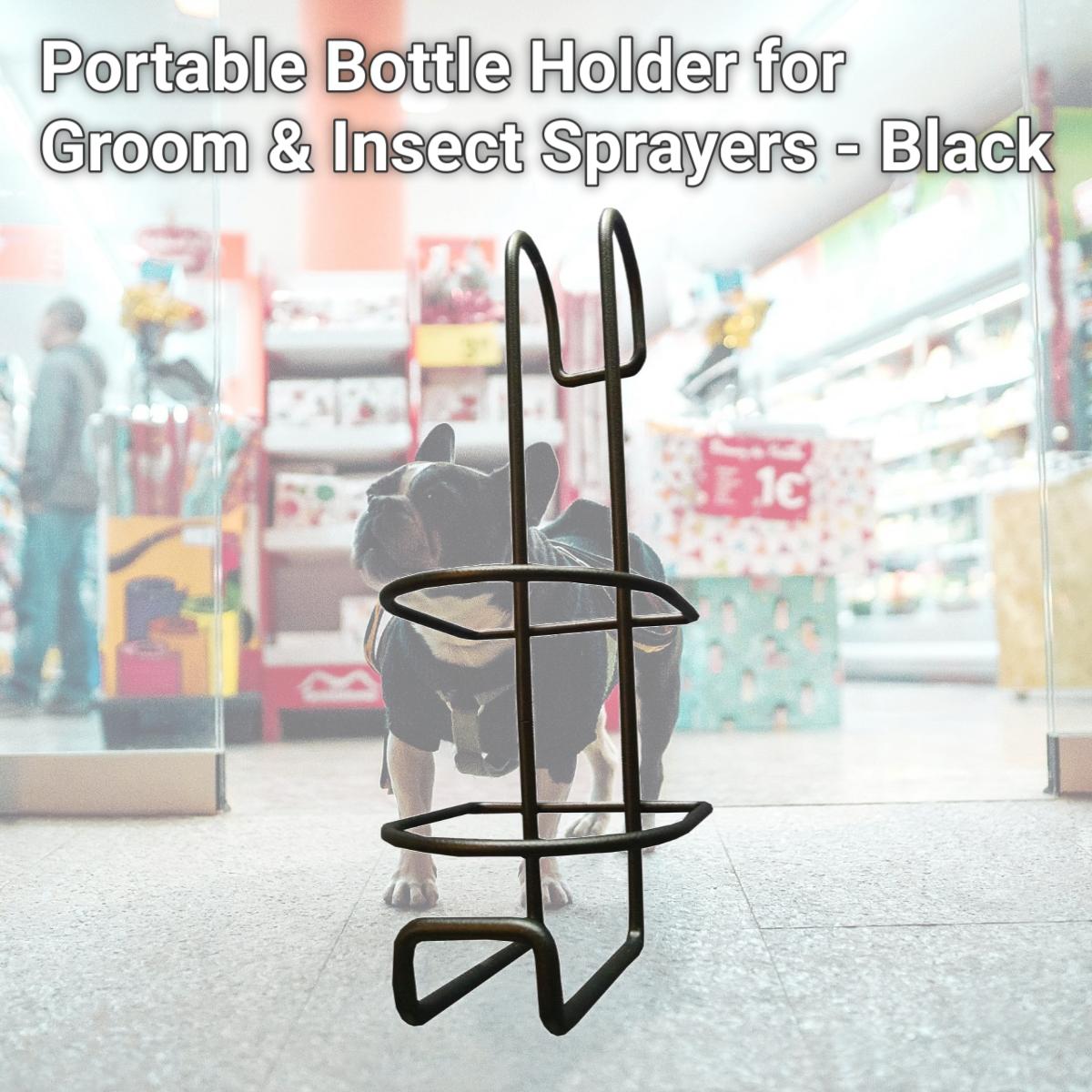 Picture of Scenic Road Manufacturing 581188 Portable Bottle Holder for Groom & Insect Sprayers - Black