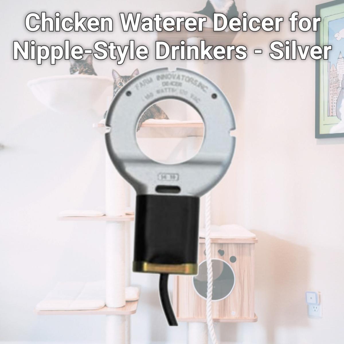 Picture of Farm Innovators-Farm 338651 Chicken Waterer Deicer for Nipple-Style Drinkers - Silver