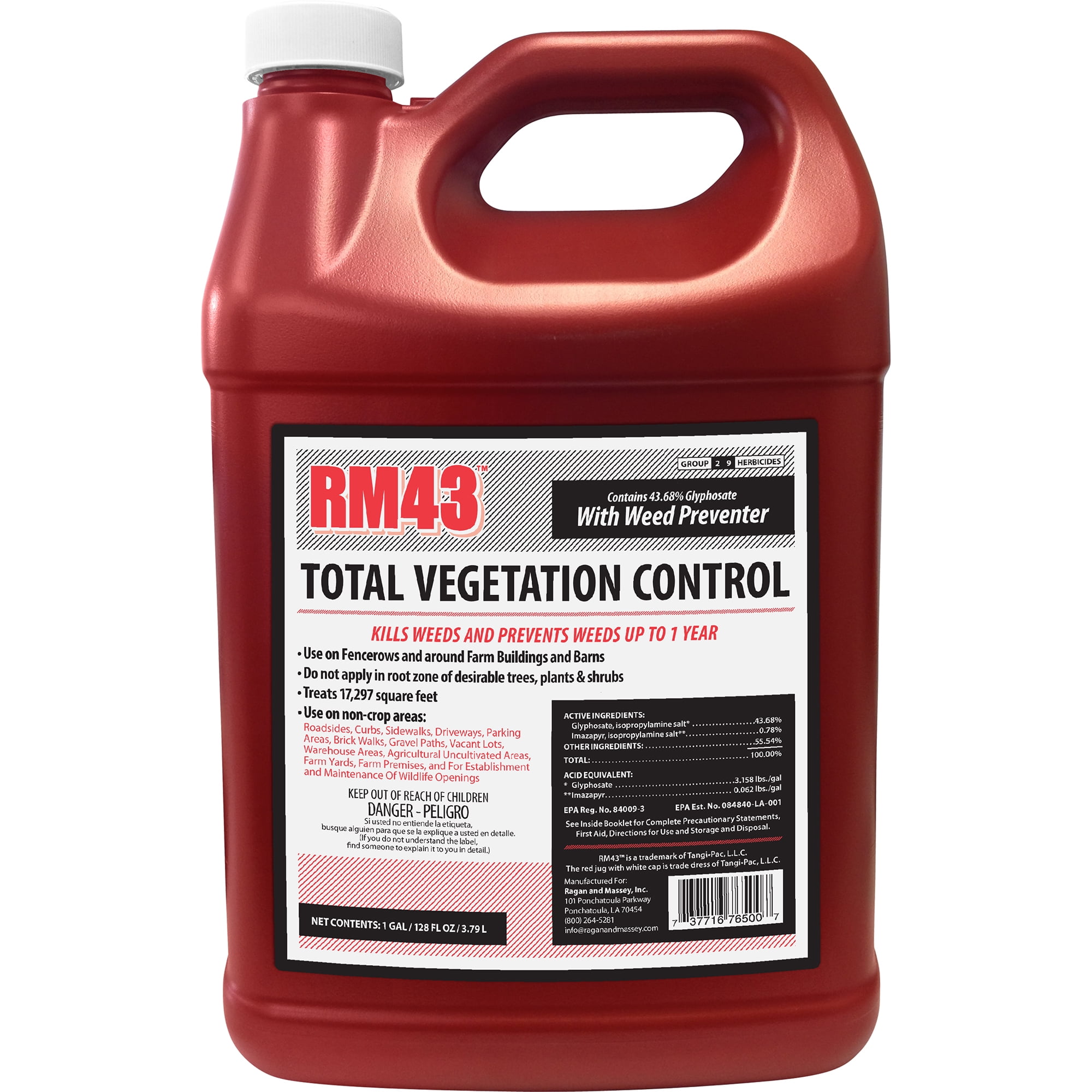 Picture of Ragan & Massey 015045 1 gal 43-Percent Glyphosate Plus Weed Preventer Total Vegetation Control