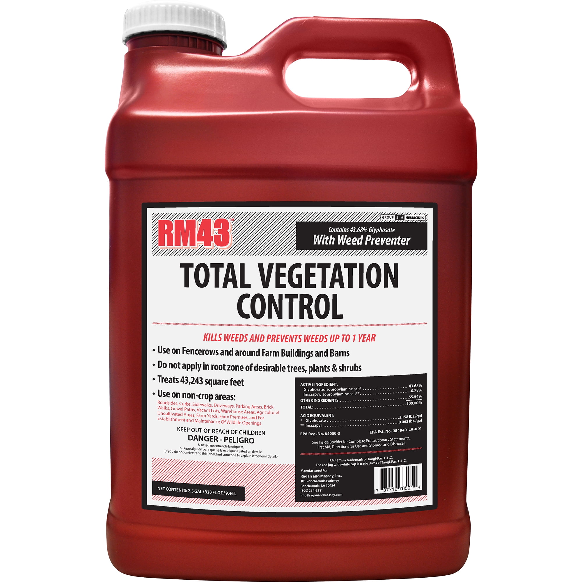 Picture of Ragan & Massey 015046 2.5 gal 43-Percent Glyphosate Plus Weed Preventer Total Vegetation Control