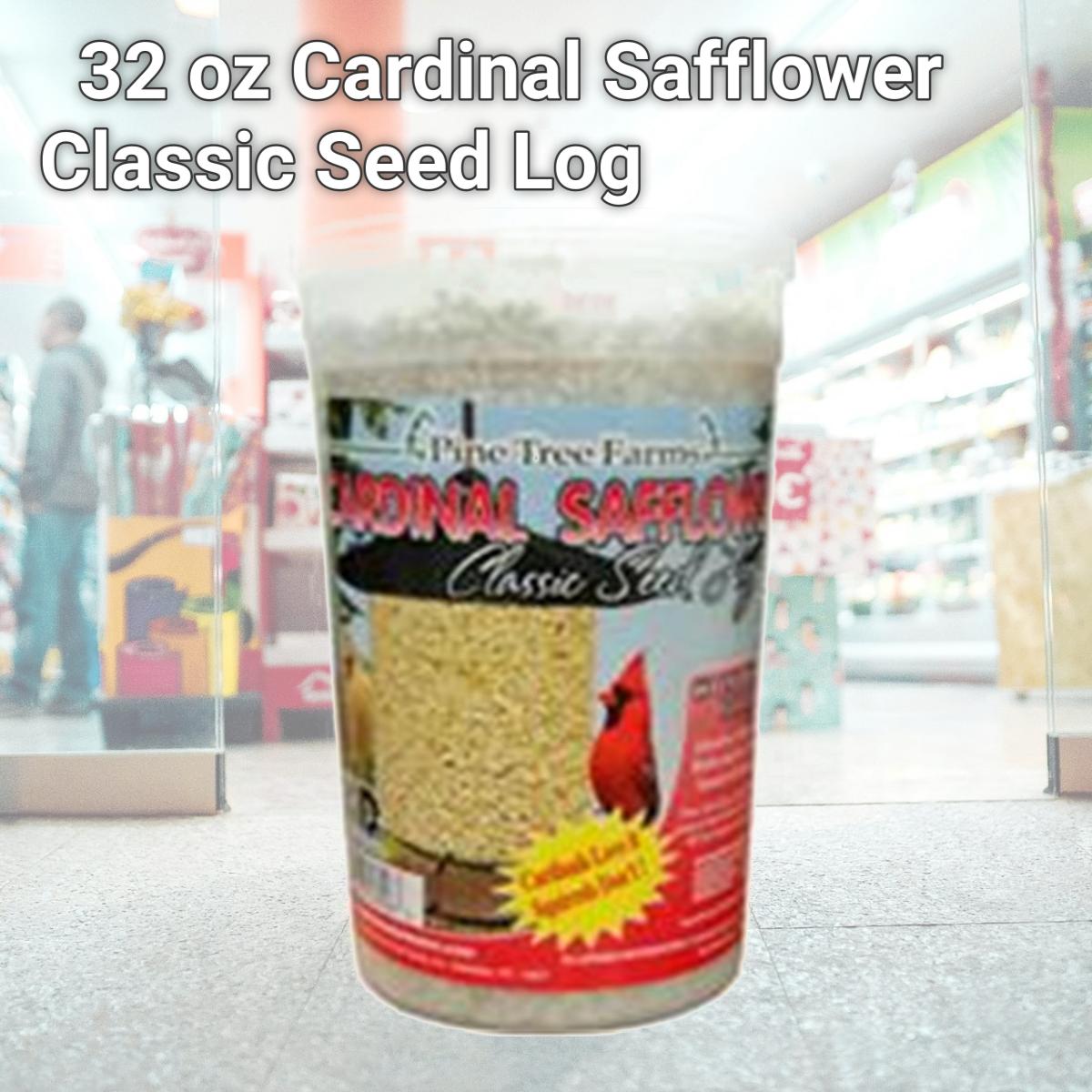 Picture of Pine Tree Farms 399640 32 oz Cardinal Safflower Classic Seed Log