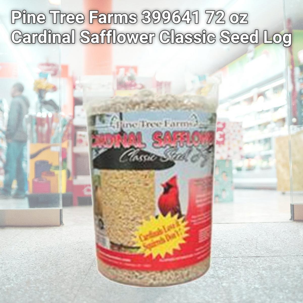 Picture of Pine Tree Farms 399641 72 oz Cardinal Safflower Classic Seed Log