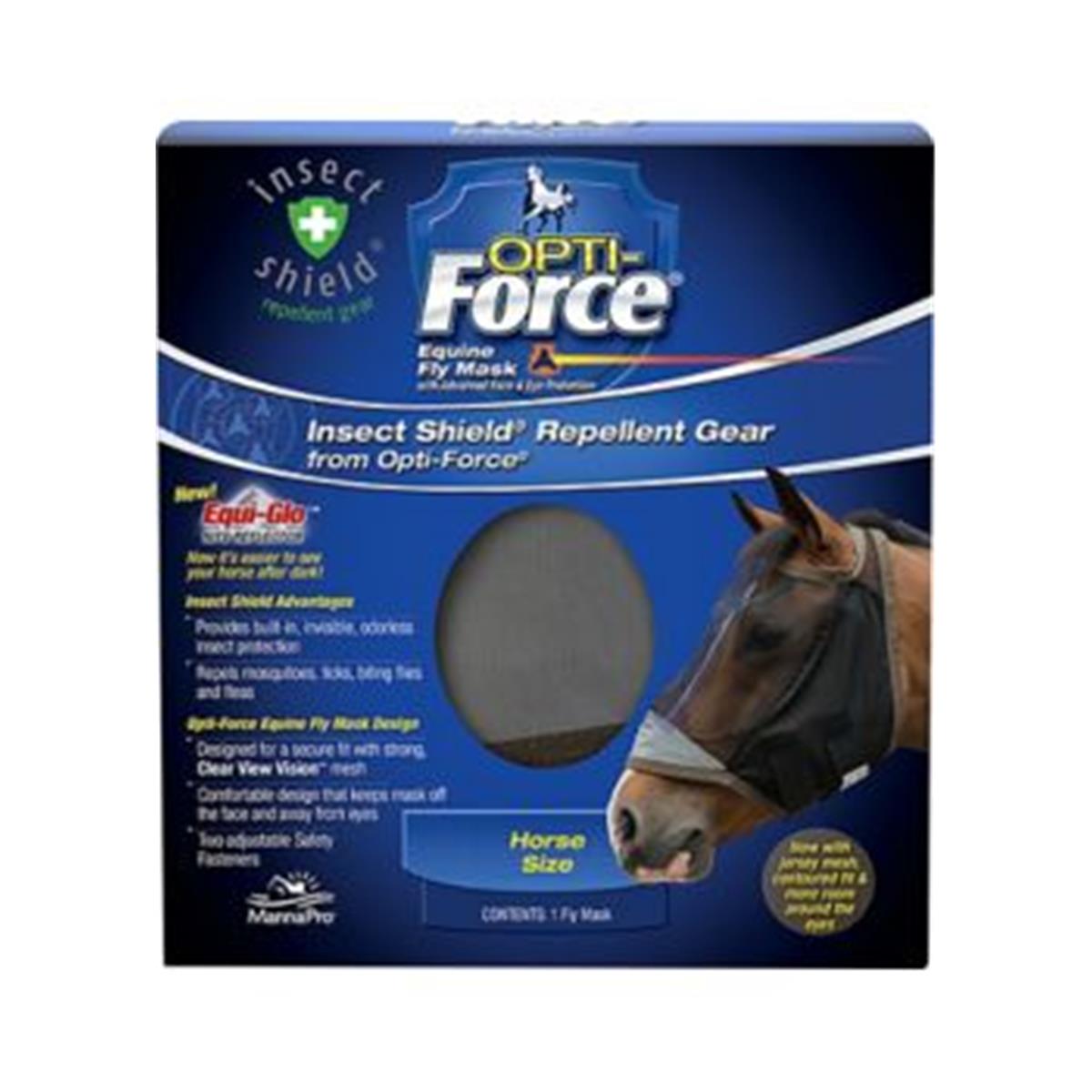 Picture of Manna Pro Products 667789 Opti-force Equine Fly Mask, Tan - Large