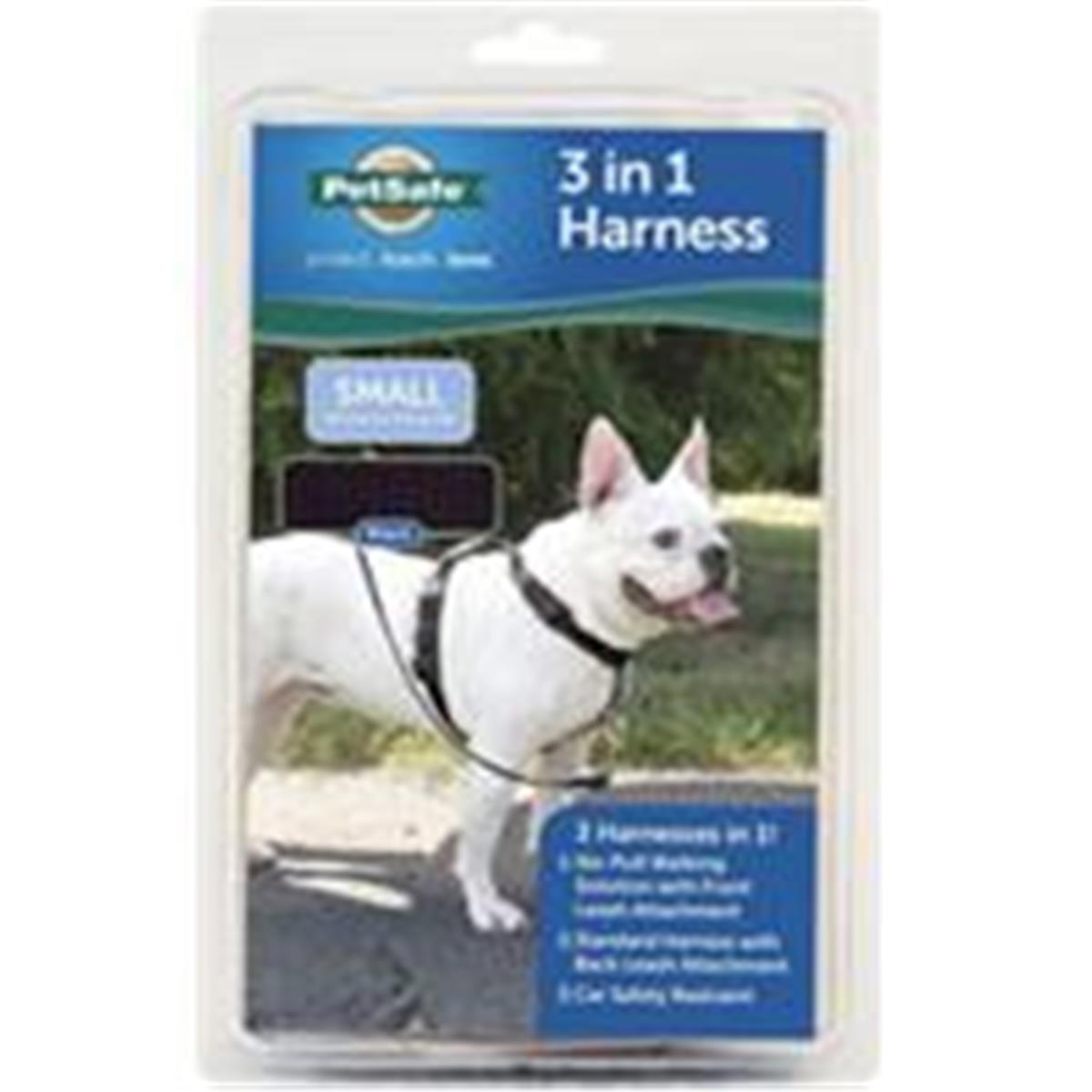 Petsafe - General 536293 3 in 1 Harness No-Pull Walking Solution, Black - Small