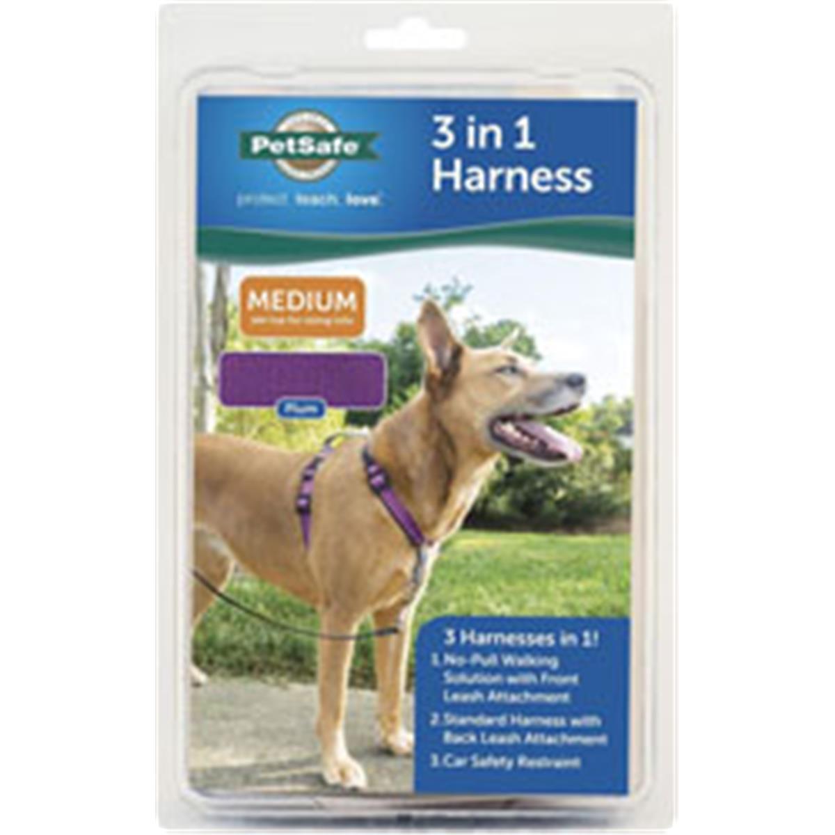 Picture of Petsafe - General 536297 3 in 1 Harness No-Pull Walking Solution&#44; Plum - Medium