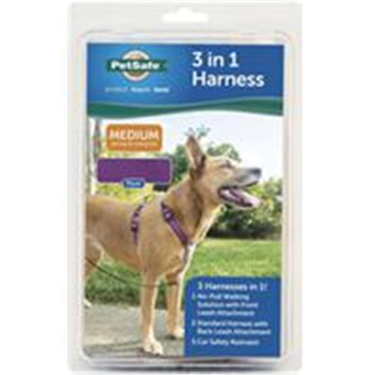 Picture of Petsafe - General 536300 3 in 1 Harness No-Pull Walking Solution&#44; Plum - Large