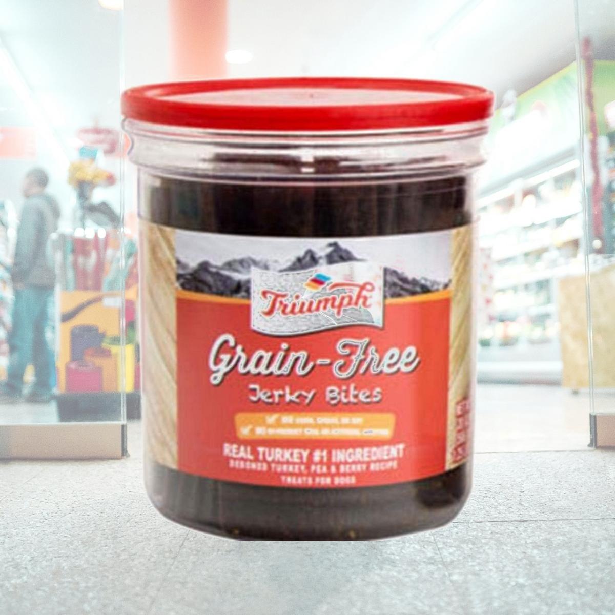 Picture of Triumph 486147 20 oz Grain Free Jerky Bites, Turkey