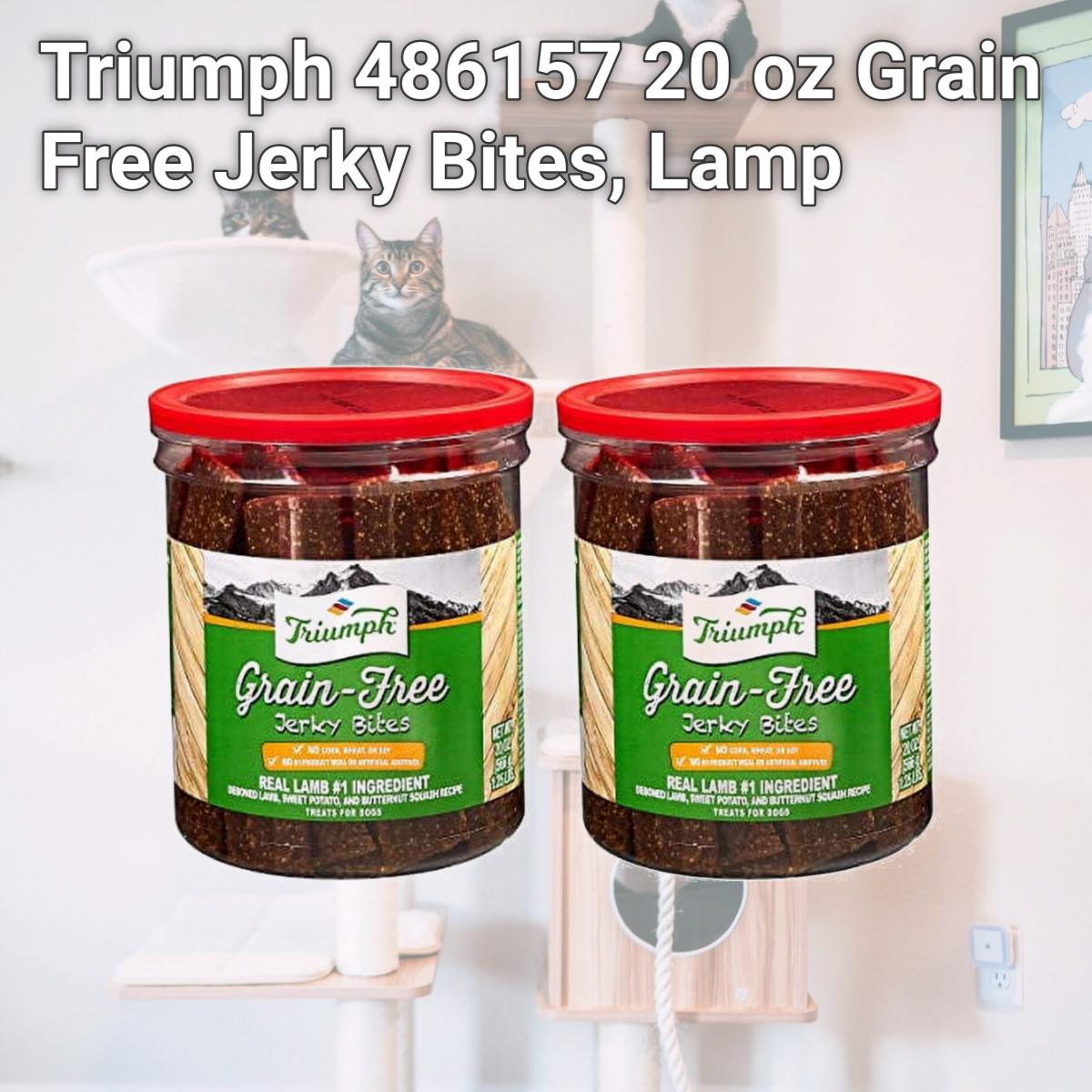 Picture of Triumph 486157 20 oz Grain Free Jerky Bites, Lamp