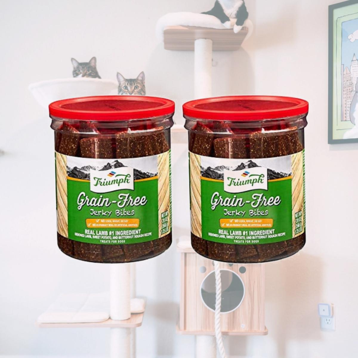 Picture of Triumph 486157 20 oz Grain Free Jerky Bites, Lamp
