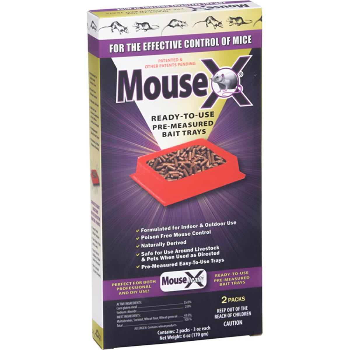 Picture of Ratx 021073 Mousex Ready To Use Use Pre-Measured Bait Trays, Pack of 2