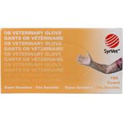 043-TA843 OB Shoulder-Length Veterinary Gloves - 100 Count