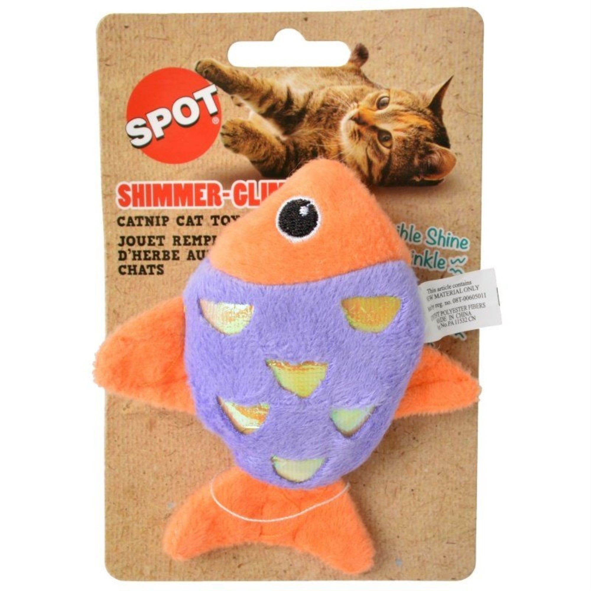 Picture of Ethical Cat 52075 4.5 in. Shimmer Glimmer Fish with Catnip Cat Toy