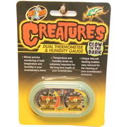 Picture of Zoo Med Laboratories CT-11G Creatures Thermometer & Humidity Gauge Glow