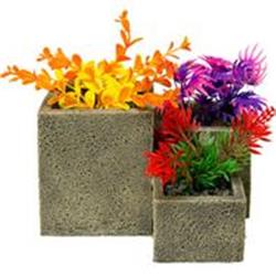 Picture of Blue Ribbon Pet Products EE-1751 Square Flower Pot Garden&#44; Stone - Small