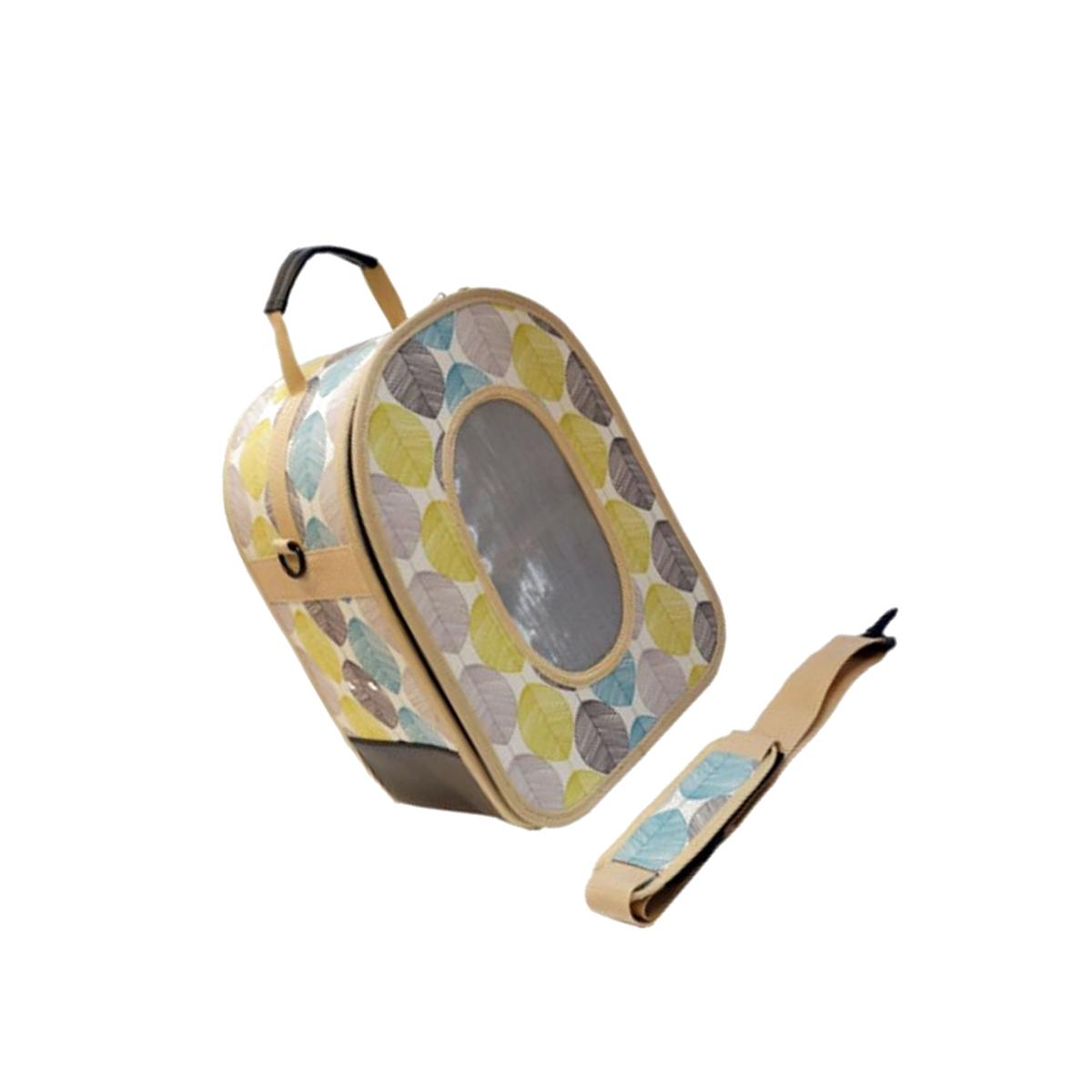 Picture of A & E Cage HB1506L Soft Sided Travel Carrier for Birds&#44; Tan Leaf - Large