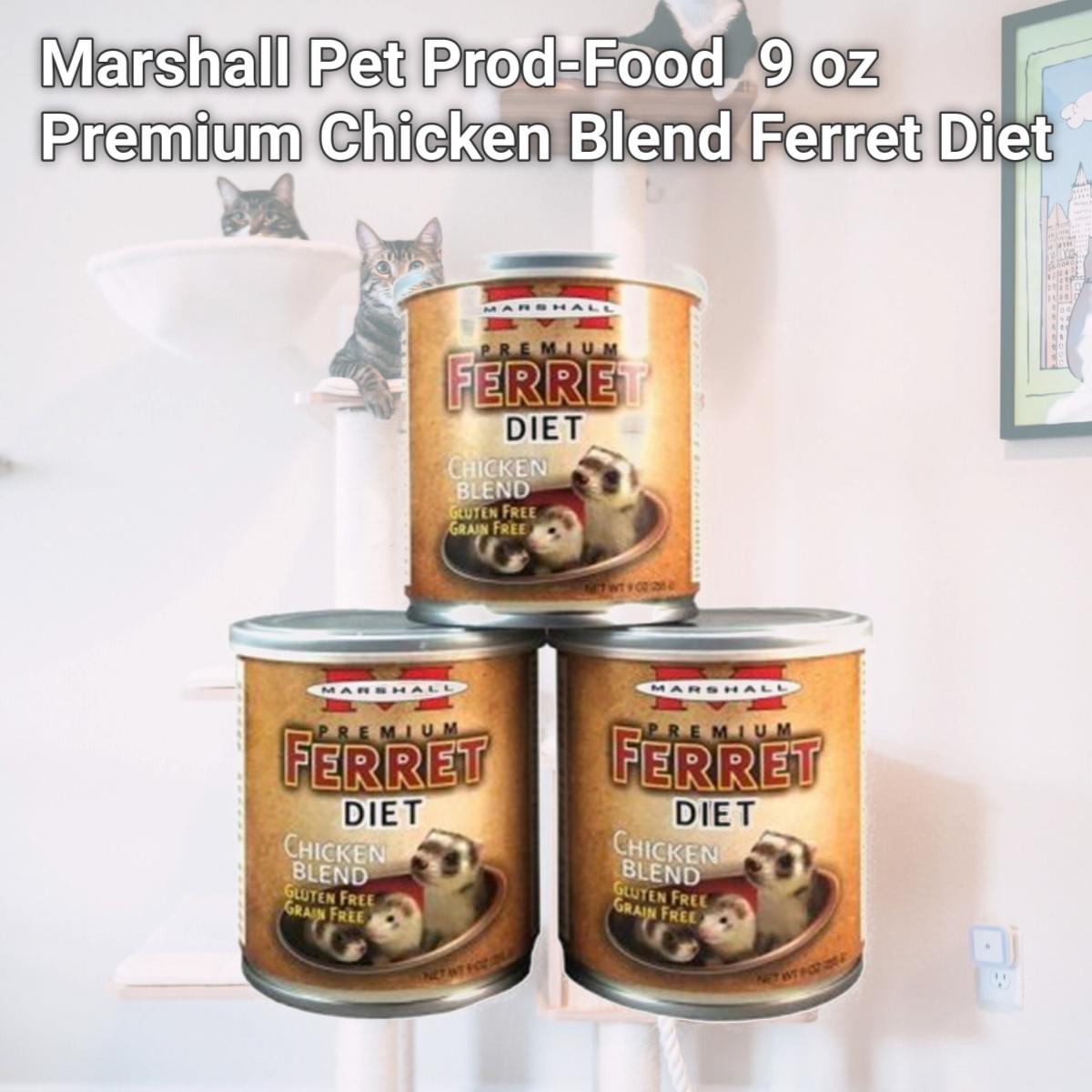 Picture of Marshall Pet Prod-Food FD-430 9 oz Premium Chicken Blend Ferret Diet