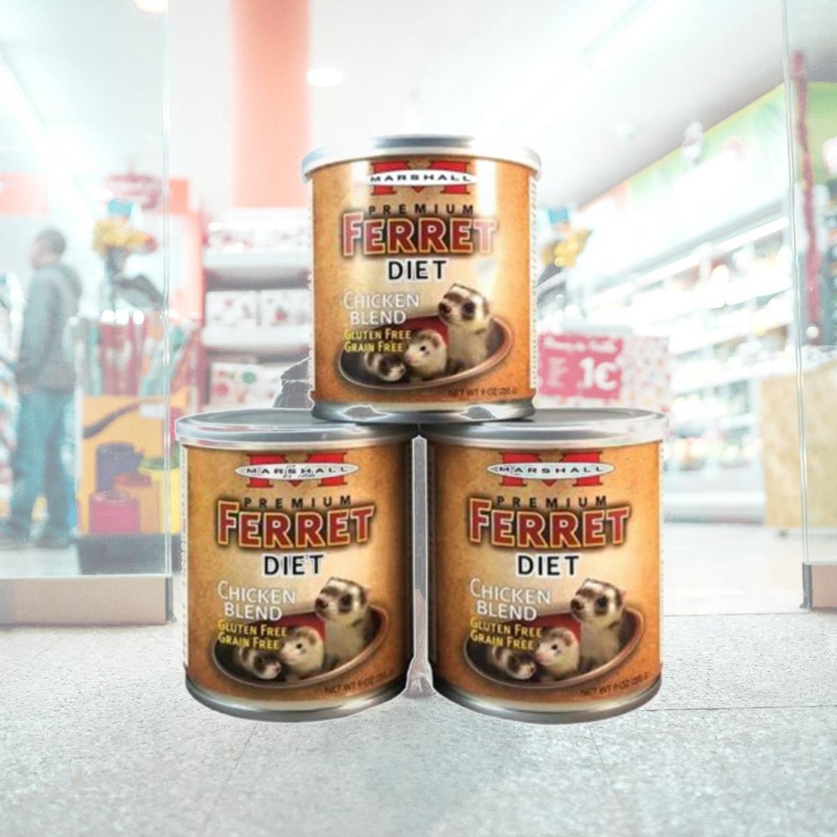 Picture of Marshall Pet Prod-Food FD-430 9 oz Premium Chicken Blend Ferret Diet
