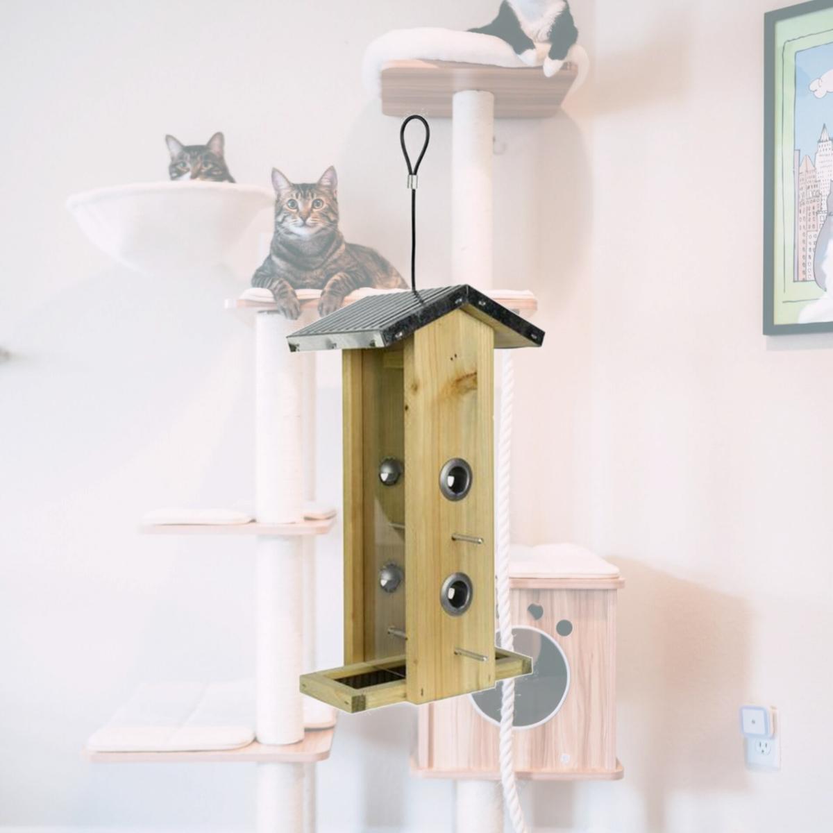 Picture of Natures Way Bird Products WWGF1 1.5 qt. Galvanized Weathered Vertical Feeder - 14 x 7 x 8.25 in.