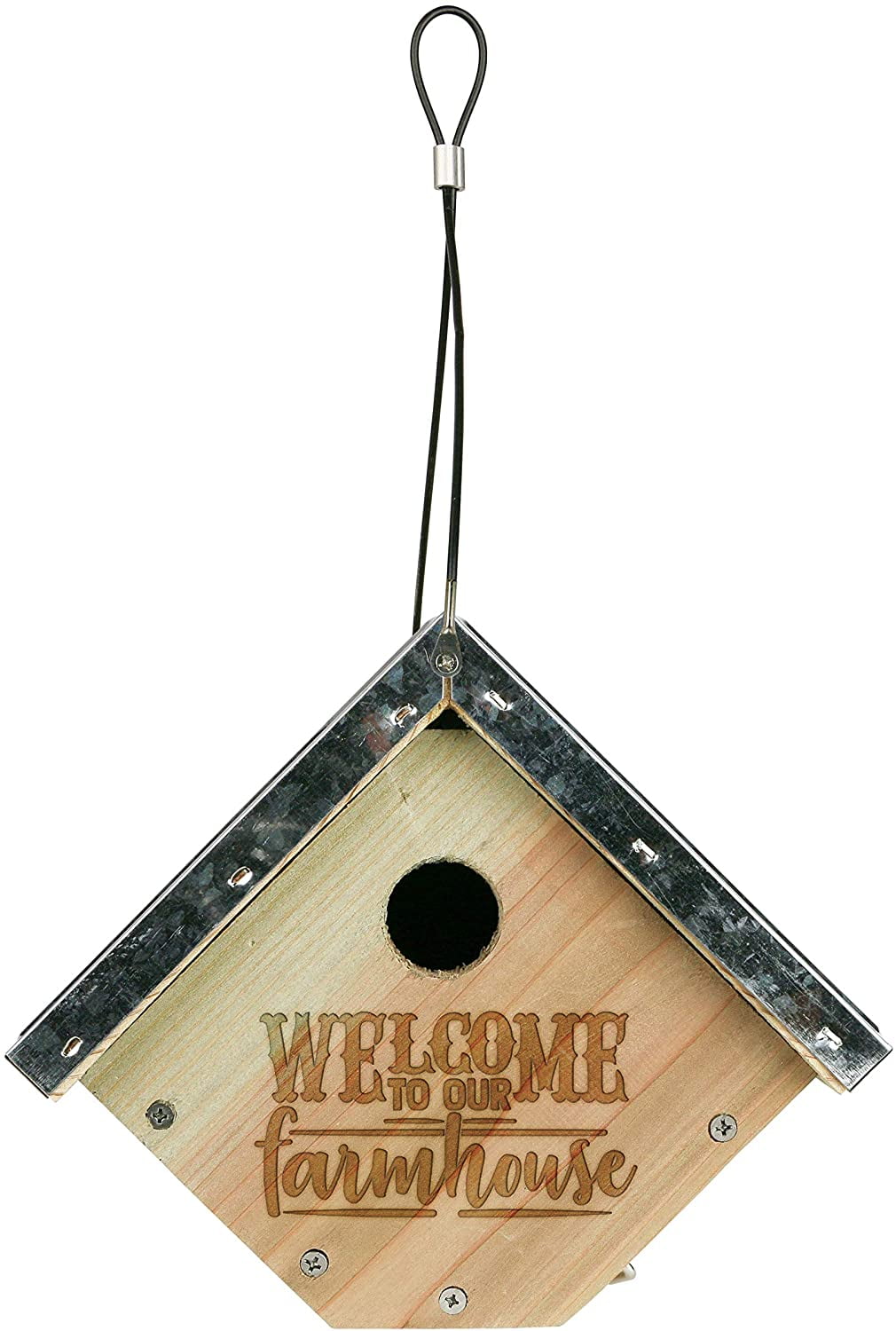 Picture of Natures Way Bird Products WWGH1 Galvanized Weathered Wren House - 8.25 x 7.25 x 7.25 in.