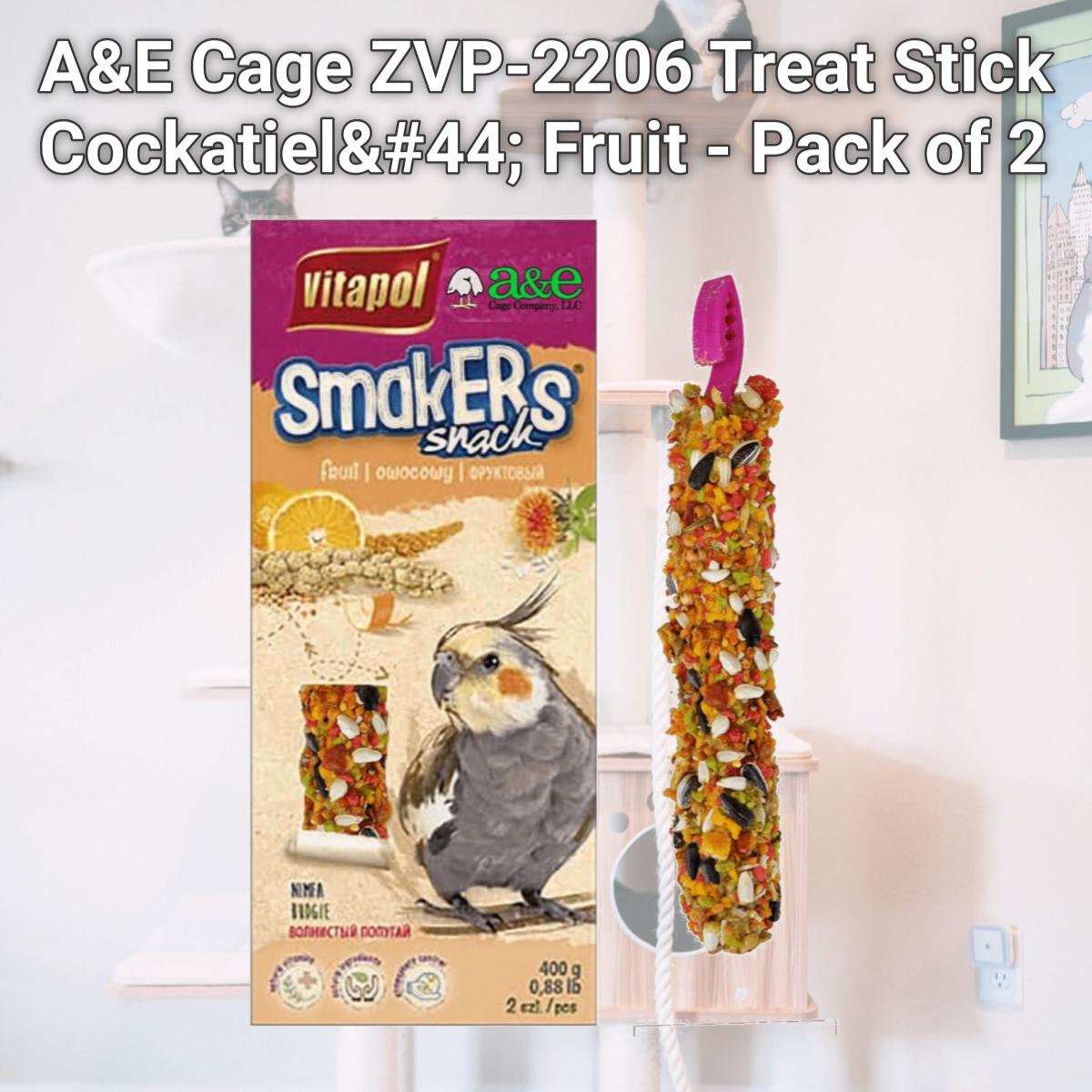 Picture of A&E Cage ZVP-2206 Treat Stick Cockatiel&#44; Fruit - Pack of 2