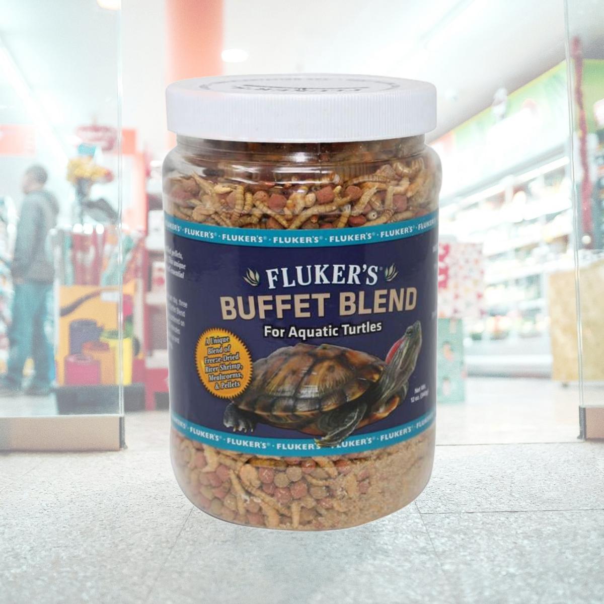 Picture of Flukers 70131 12 oz Buffet Blend Aquatic Turtle Formula 