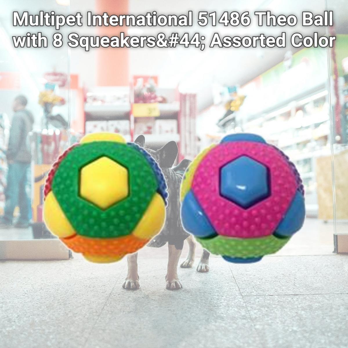 Picture of Multipet International 51486 Theo Ball with 8 Squeakers&#44; Assorted Color