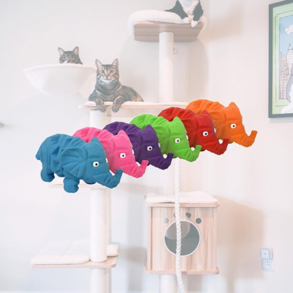 Picture of Multipet International 61274 Origami Elephant Latex Toy, Assorted Color 