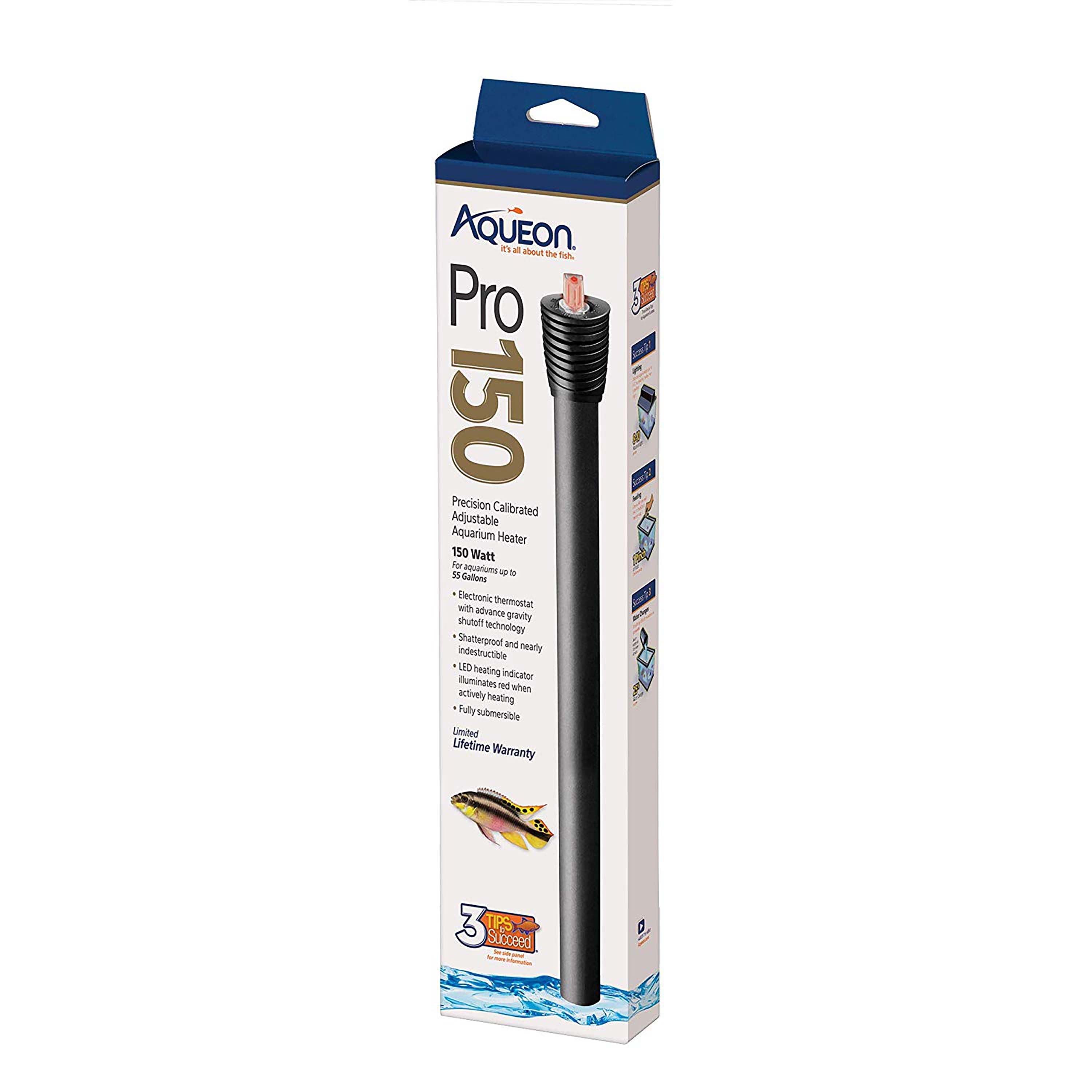 Picture of Aqueon Products Supplies 100532085 150 watt Aqueon Heater Pro Series V2 - Black, Pack of 24