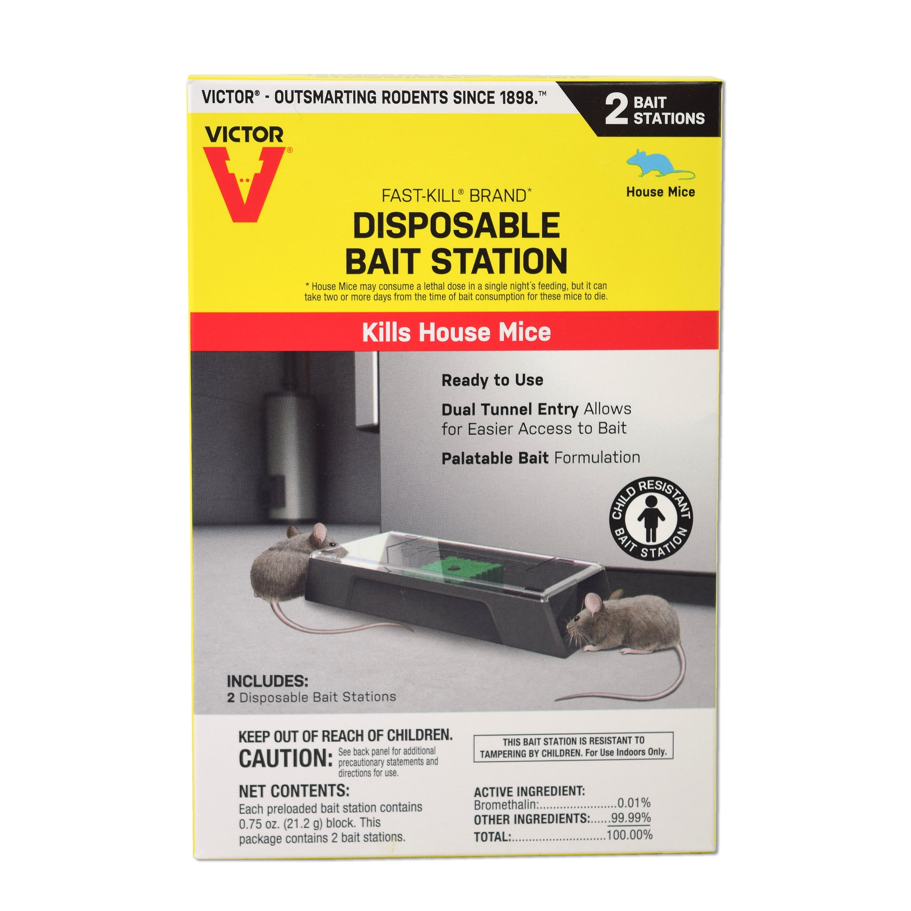 Fast-Kill Brand Toxic Bait Station Blocks For Mice 0.75 oz 2 pk