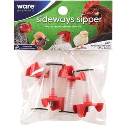 Ware Manufacturing  Sideways Sipper Nipples with Extension Tubes, Red & Clear - 4 per Pack - Pack of 72
