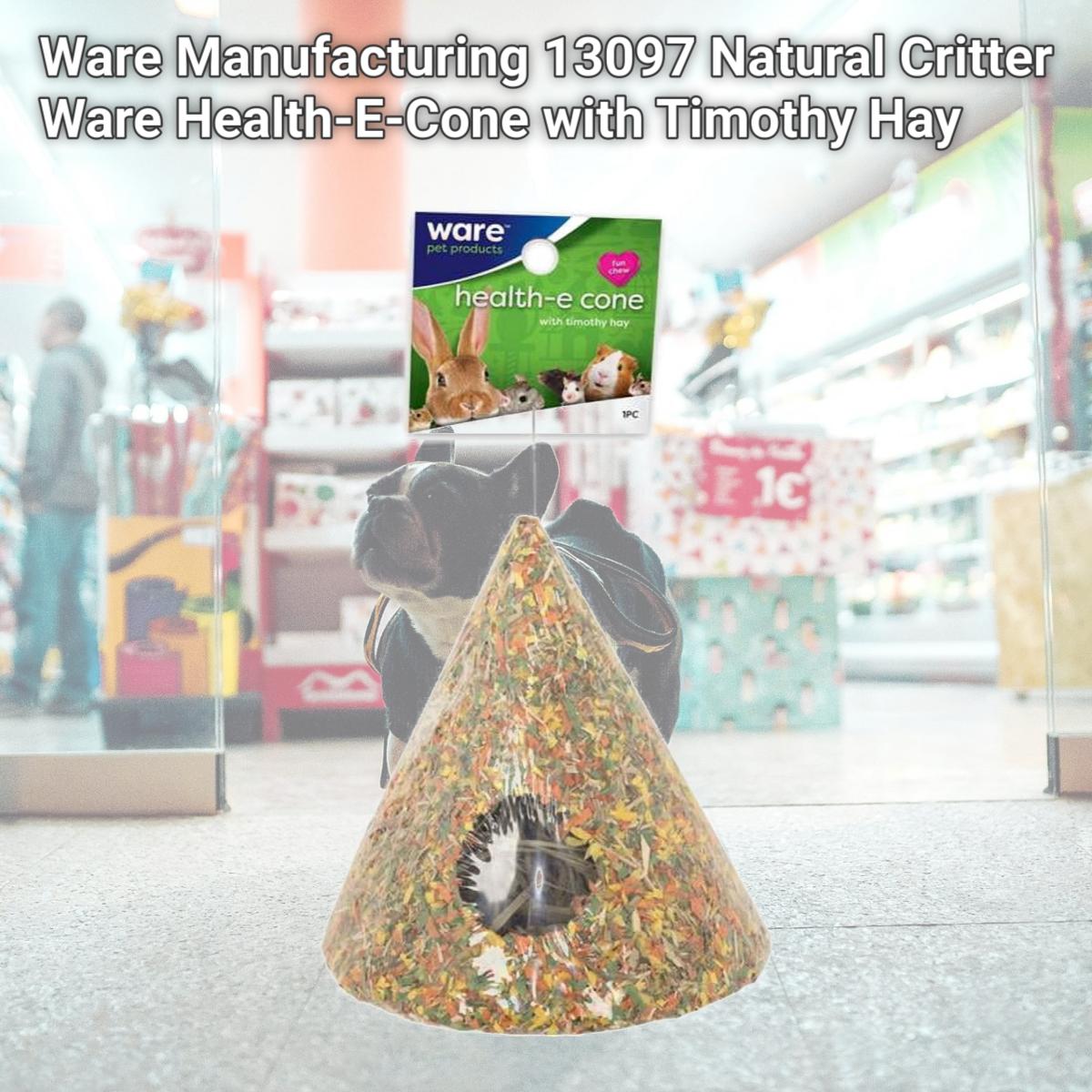 Picture of Ware Manufacturing 13097 Natural Critter Ware Health-E-Cone with Timothy Hay