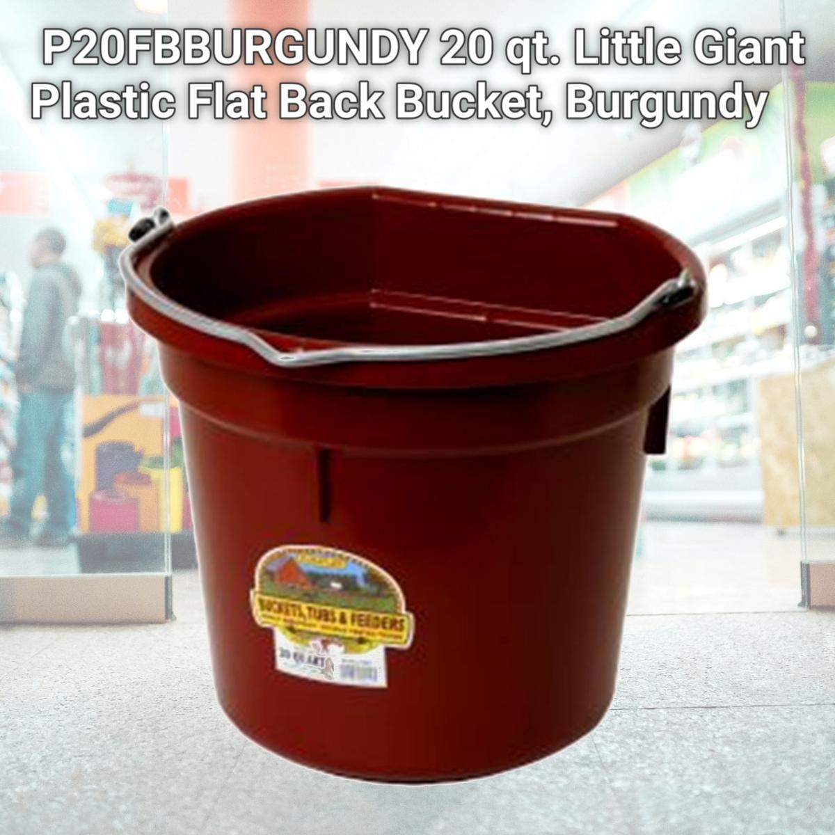 Picture of Miller P20FBBURGUNDY 20 qt. Little Giant Plastic Flat Back Bucket, Burgundy