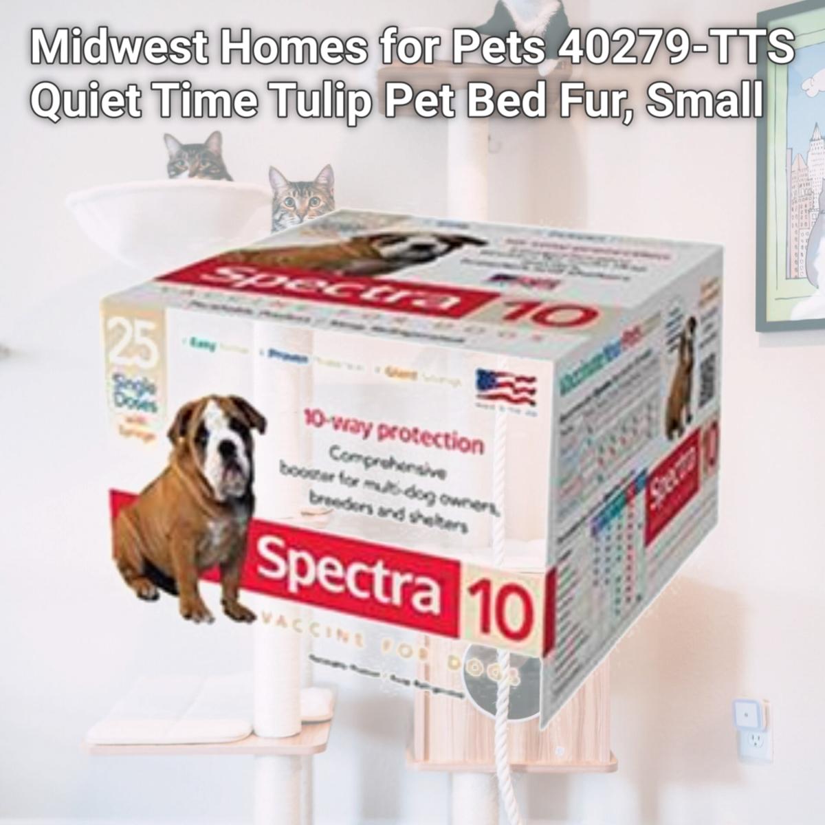 Picture of Midwest Homes for Pets 40279-TTS Quiet Time Tulip Pet Bed Fur, Small