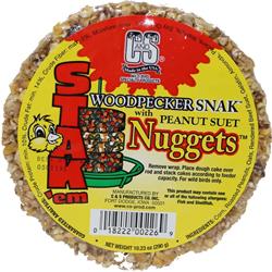 Picture of C & S Products CS06226 10.23 oz StakEm Woodpecker Snak with Peanut Suet Nuggets