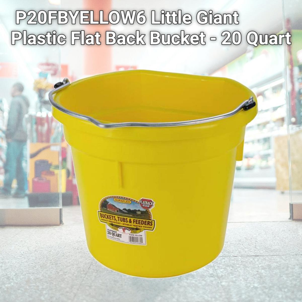 Picture of Miller P20FBYELLOW6 Little Giant Plastic Flat Back Bucket - 20 Quart