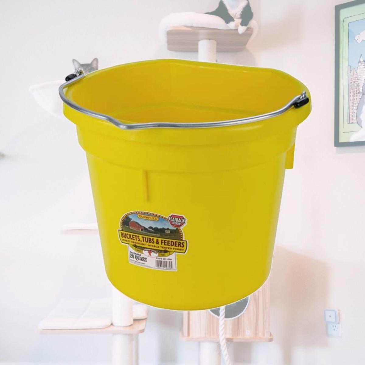 Picture of Miller P20FBYELLOW6 Little Giant Plastic Flat Back Bucket - 20 Quart