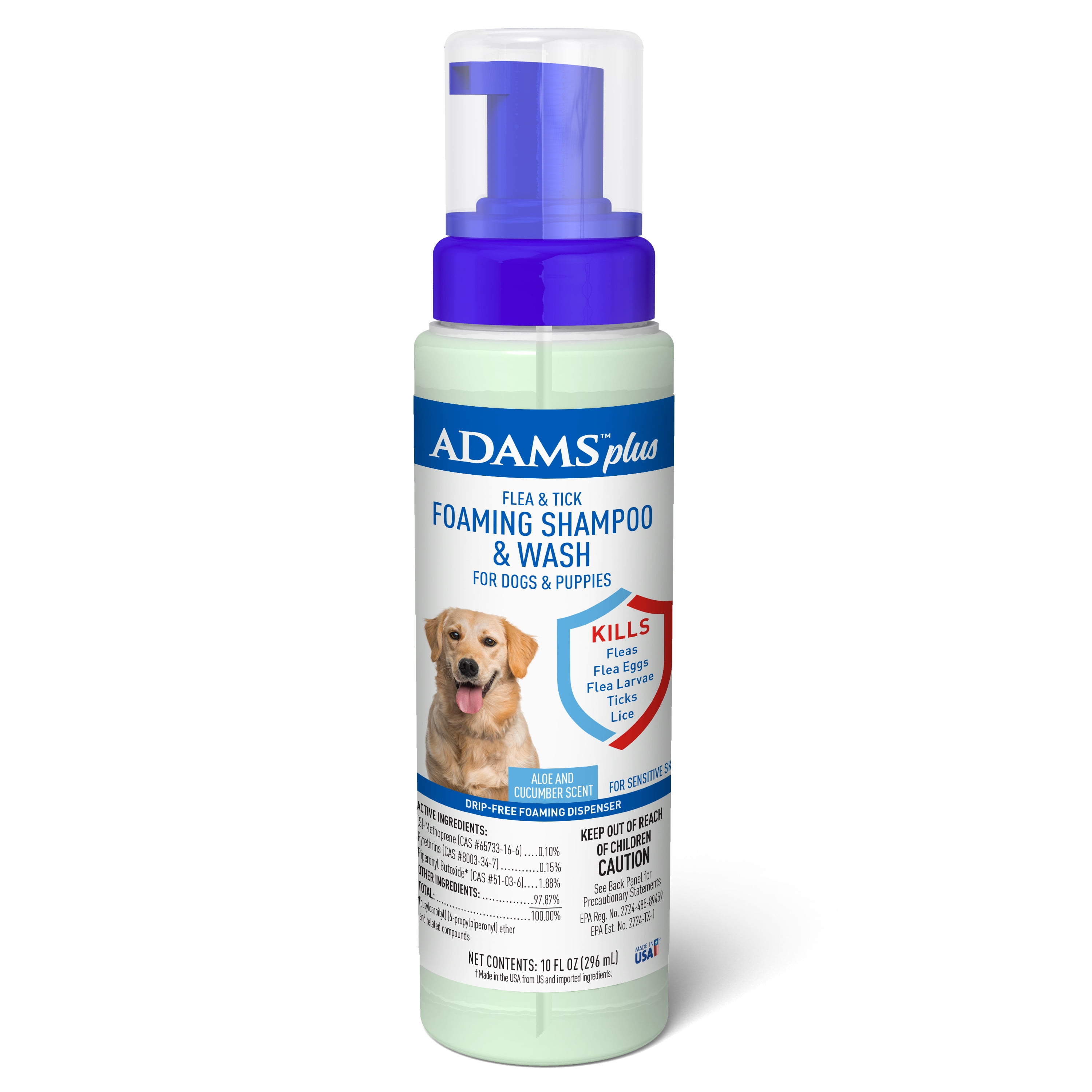 Picture of Farnam Pet 100532471 10 oz Adams Plus Dog Flea & Tick Foaming Shampoo