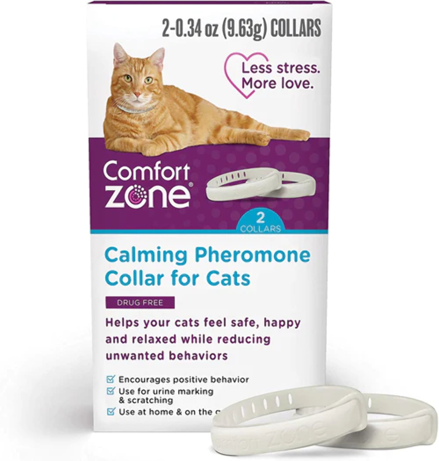 Picture of Farnam Pet 100538089 Comfort Zone Cat Calming Collar - Pack of 2