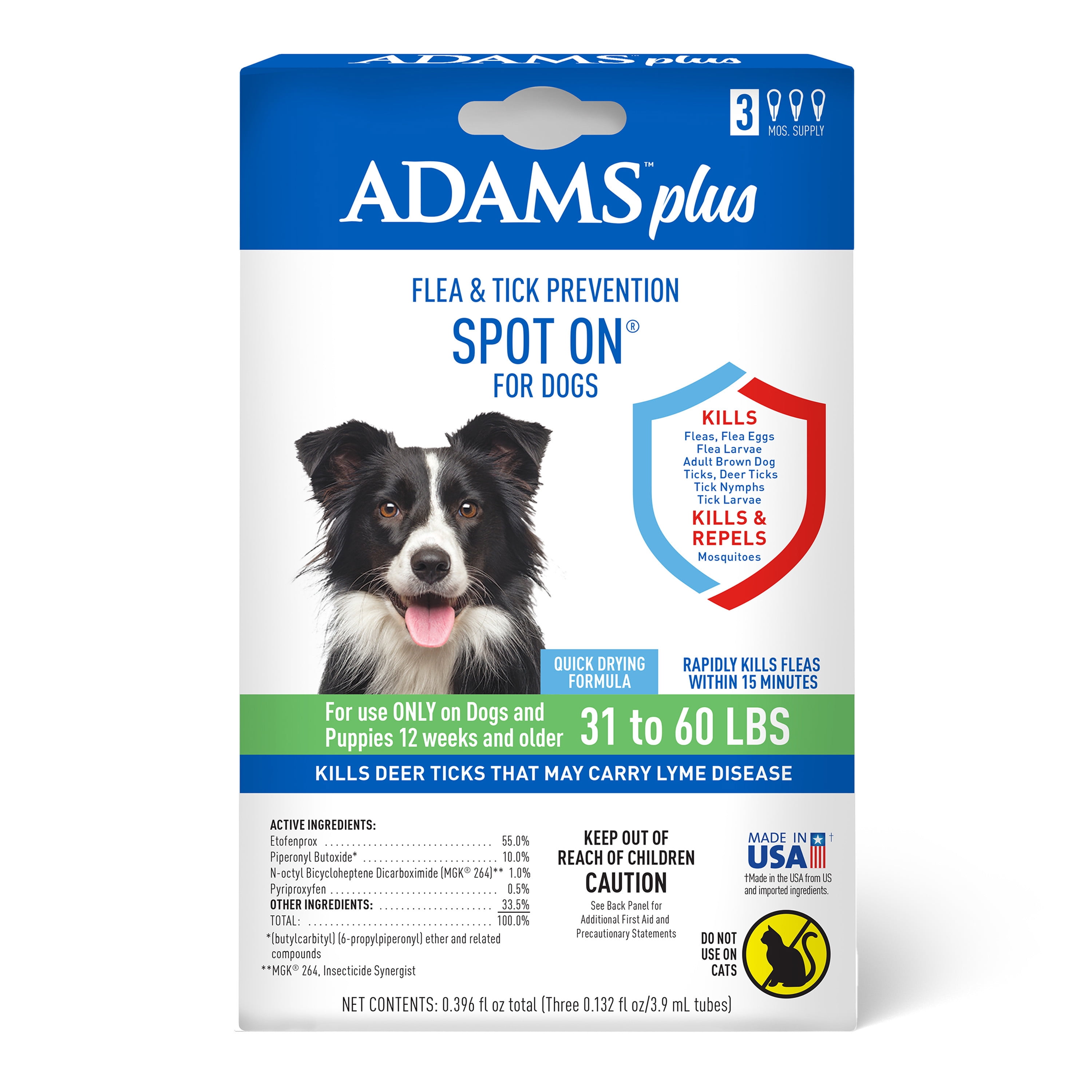 Picture of Farnam Pet 100542203 3 Month Adams Plus Flea & Tick Spot On Dog - Large