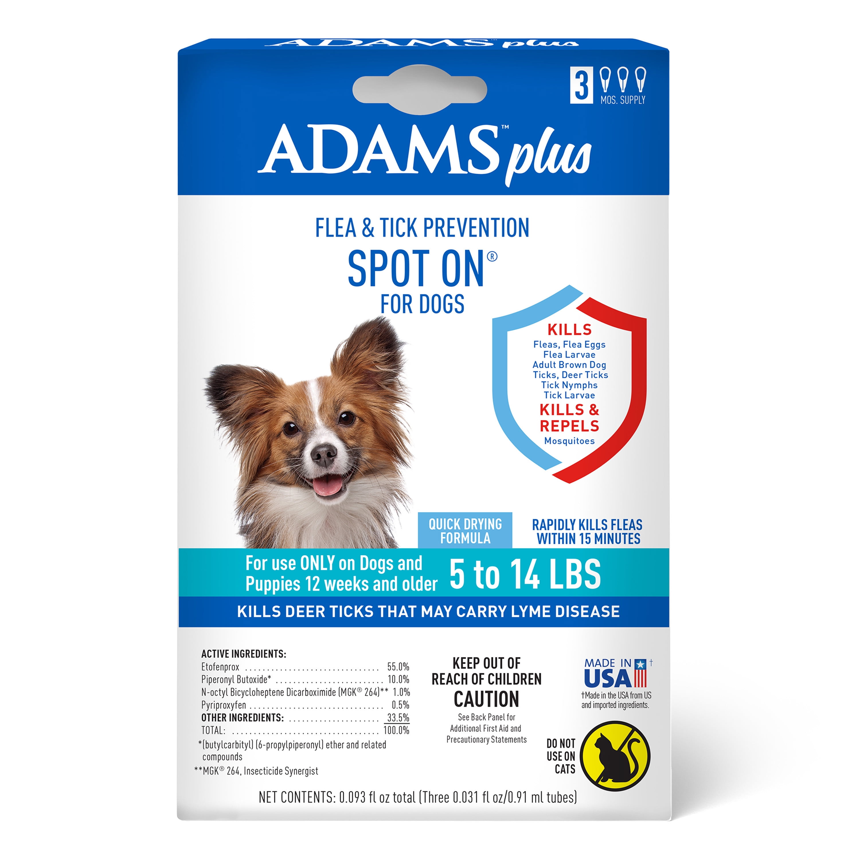 Picture of Farnam Pet 100542205 3 Month Adams Plus Flea & Tick Spot On Dog - Small