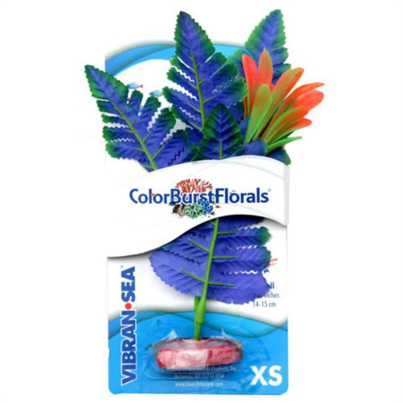 Picture of Blue Ribbon Pet Products CB-164-BL Colorburst Florals Butterfly Sword Silk Plant&#44; Blue - Extra Small