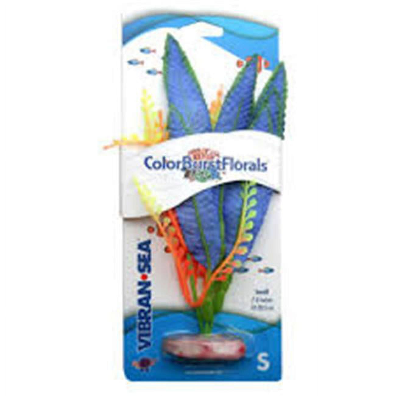 Picture of Blue Ribbon Pet Products CB-235-BL Colorburst Florals Crispus Silk Style Plant, Blue - Small