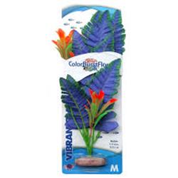 Picture of Blue Ribbon Pet Products CB-333-BL Colorburst Florals Butterfly Sword Silk Plant&#44; Blue - Medium