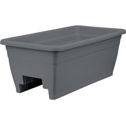SPX24DB0A42 24 in. Deck Rail Plastic Box Planter, Warm Gray